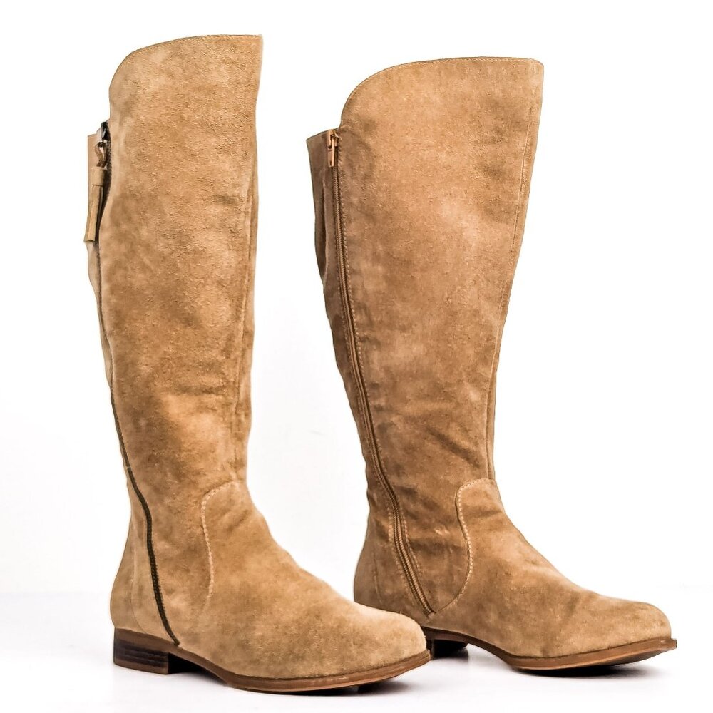 Naturalizer Jennie Tan Suede Riding Boots